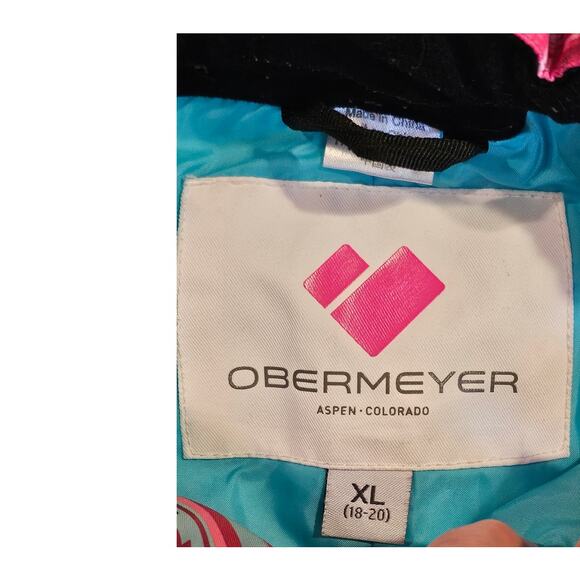 Obermeyer Digi Print Brooke/ Elsie Ski Snow Pants Girls Size XL (18-20) Aspen CO - Picture 3 of 11